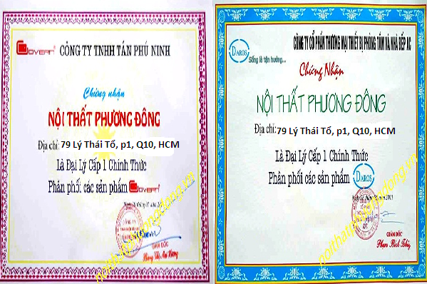Giấy chứng nhận Đại lý cấp 1
